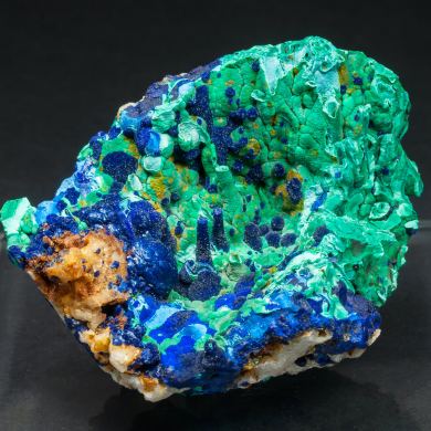 Azurite with Malachite