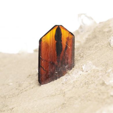Brookite with Quartz