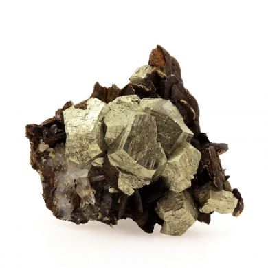 Siderite, Pyrite, Quartz.