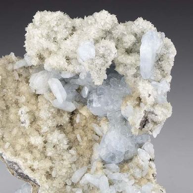 Celestine with Calcite