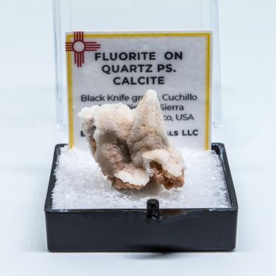 Fluorite on Quartz ps. Calcite