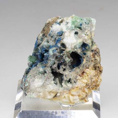 Veszelyite with Hemimorphite