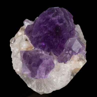 Fluorite on Calcite
