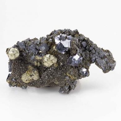 Pyrite with Galena