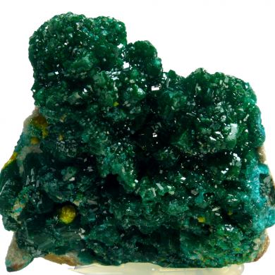 Dioptase, dolomite