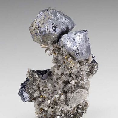 Galena with Dolomite, Chalcopyrite