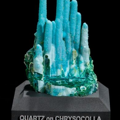 Quartz on Chrysocolla from Arizona