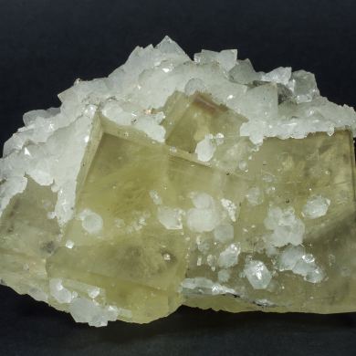 Fluorite with Quartz and Pyrite