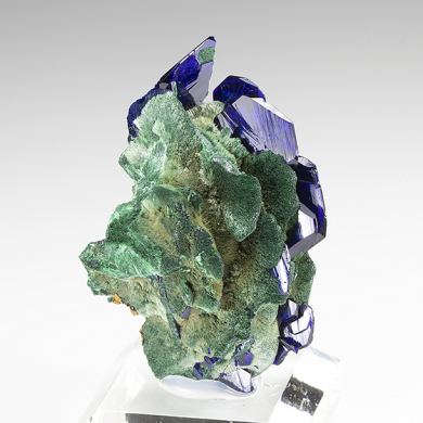 Azurite with Malachite