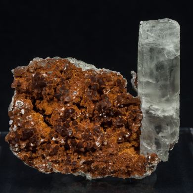 Aragonite with Quartz (variety hematoide)