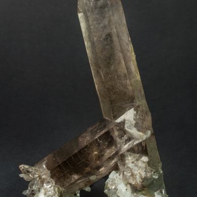 Quartz (variety smoky) with Albite