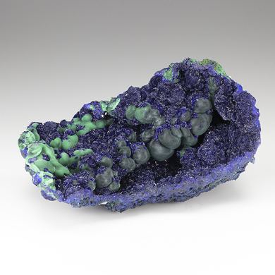 Azurite with Malachite