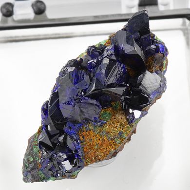 Azurite with Malachite