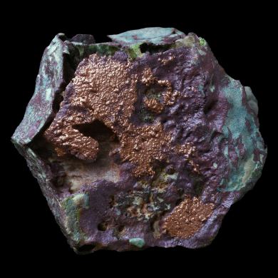 Copper pseudo. Aragonite 