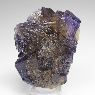 Fluorite with Calcite, Chalcopyrite
