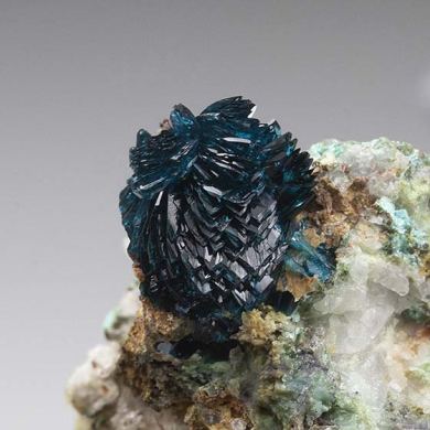 Veszelyite with Hemimorphite