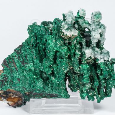 Malachite with Calcite and Cerussite