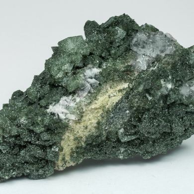 Fluorapatite with Titanite, Orthoclase (variety adularia) and Chlorite