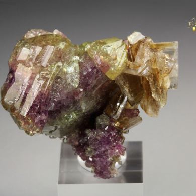 gem bi-terminated VESUVIANITE bi-color, DIOPSIDE