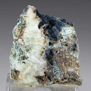Veszelyite with Hemimorphite