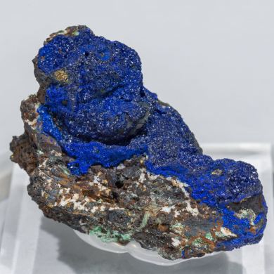 Azurite with Chalcopyrite and Malachite