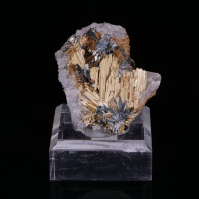 RUTILE on HEMATITE - Novo Horizonte, Bahia, Brazil