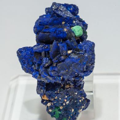 Azurite with Malachite after Cuprite