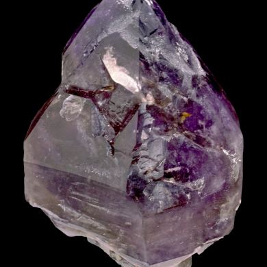 Sceptered Quartz (variety amethyst) on Quartz (variety smoky)
