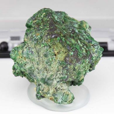 Digenite coated with Malachite, Gold