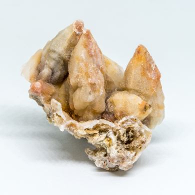 Quartz ps. Calcite with Fluorite