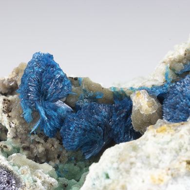 Veszelyite with Hemimorphite