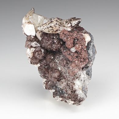 Calcite with Quartz, Hematite