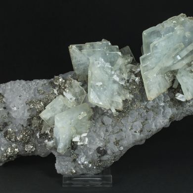 Baryte with Quartz, Pyrite and Galena
