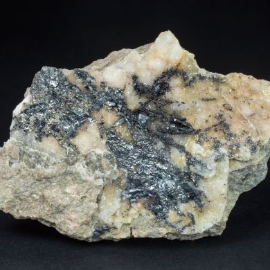 Nagyágite with Sylvanite and Quartz