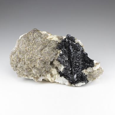 Cassiterite with Muscovite, Albite