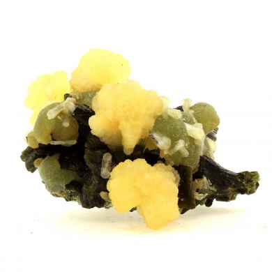 Prehnite, Stilbite, Epidote.