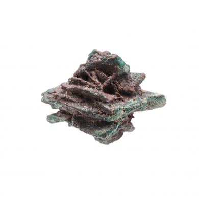 Copper pseudomorph after Azurite (Copper Rose) with Malachite