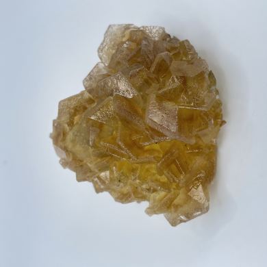 Calcite on Fluorite
