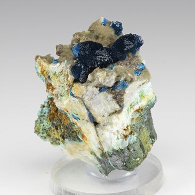 Veszelyite with Hemimorphite