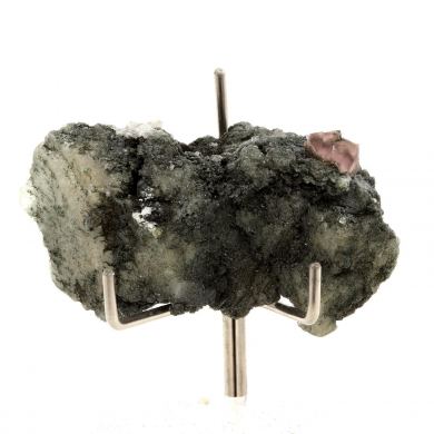 Pink Fluorite with Adular.