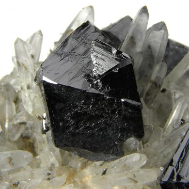 Cassiterite with Quartz / Smoky Quartz Phantoms