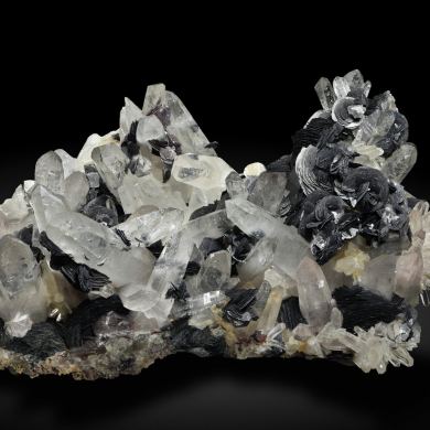 Hematite (variety iron rose) with Quartz