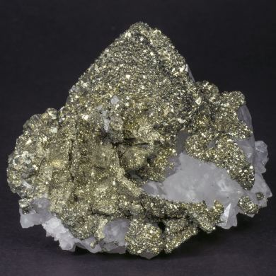 Pyrite perimorphic of Baryte with Quartz