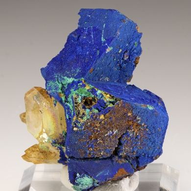 Azurite-on-Tetrahedrite