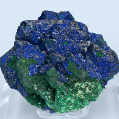 Azurite with Malachite