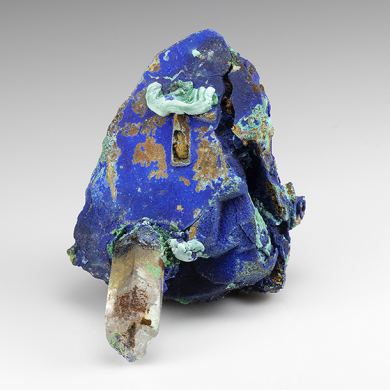 Azurite-on-Tetrahedrite
