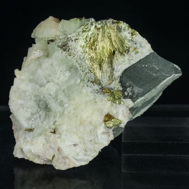 Millerite with Calcite and Pyrite
