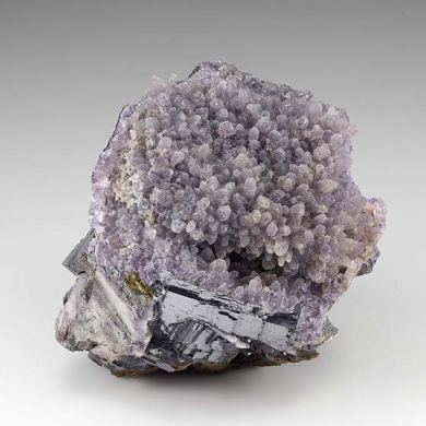 Quartz var. Amethyst with Galena