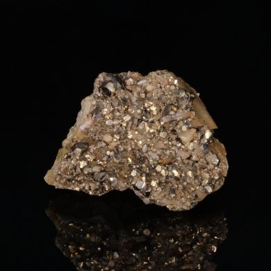 PYRITE and QUARTZ on SIDERITE - Mine de Mésage, France