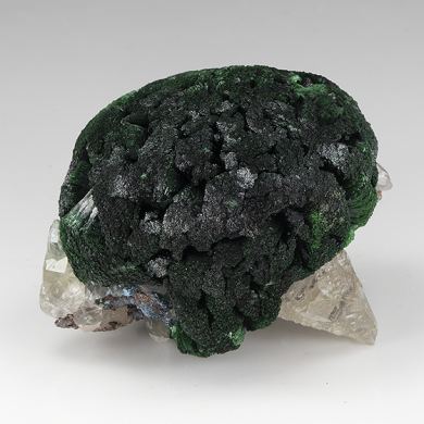 Malachite with Calcite